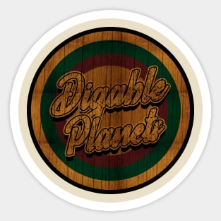 Circle Retro Digable Planets Sticker